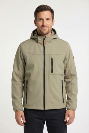 Camel Active Softshelljacke CAMEL ACTIVE, Herren, Gr. 50, gr&uuml;n (khaki), Web, Obermaterial: 100% Polyester, unifarben, gerade h&uuml;ftbedeckend, Rundhals, elastischer B