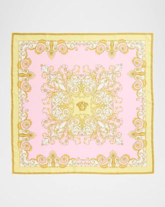 Versace Printed Silk Twill Foulard Scarf