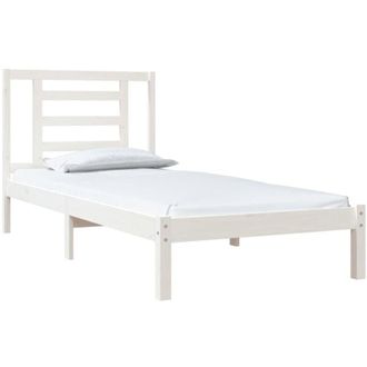 vidaXL Vidaxl - Bed Frame without Mattress White 90x200 cm Solid Wood Pine