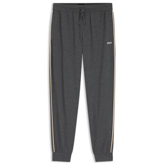 BOSS Pajama pants in stretch cotton with signature side stripes