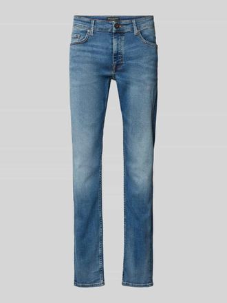 Marc O'Polo Regular Fit Low-Rise-Jeans mit Shaped-Beinverlauf Modell SJÖBO in Jeansblau, Größe 30/30