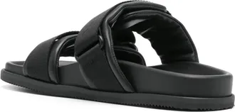Moncler Womens Mon Summer Strap Sandals Black Shoes