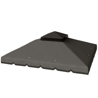 OUTSUNNY Techo de repuesto 300x300 cm gris claro