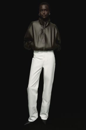 H&M Straight high jeans in White at Nordstrom, Size 16