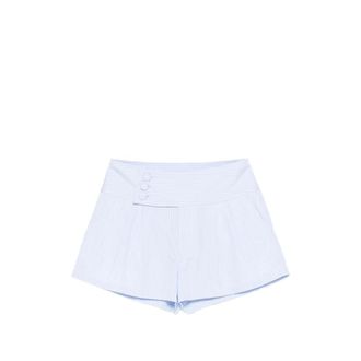 Frame Denim Short Shorts, female, Blue, Size: XS Button Striped Shorts