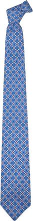 LUIGI BORRELLI NAPOLI Zijden Bloem Das - Heren - Stropdassen - Blauw - ONE Size - Accessoires