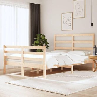 vidaXL Estructura De Cama Madera Maciza De Pino 120x190 Cm Vidaxl