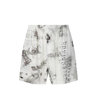 Balenciaga Print Pyjama Shorts