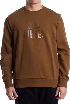 Diesel Mens Cotton Crew Neck Sweatshirt A09755_RIAJH - Brown - Size X-Large