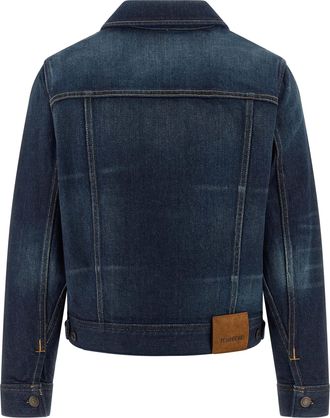 Tom Ford Womens Blue Cotton Denim Jacket Clothing