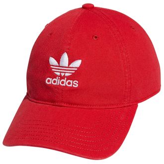 adidas Originals Mens Relaxed Strapback Cap, Vivid Red/White, One Size