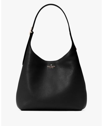 Kate Spade New York Womens 454 Pebbled Leather Large Shoulder Bag - Black - One Size