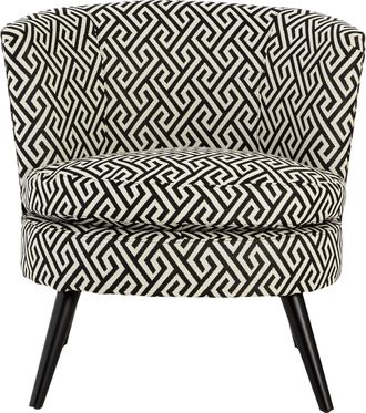 Premier Housewares Fifty Five South Round Black And White Round Armchair
