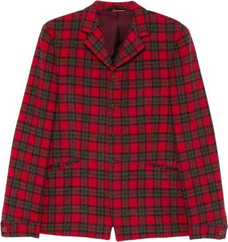 Romeo Gigli 1990s geruit jack - Rood