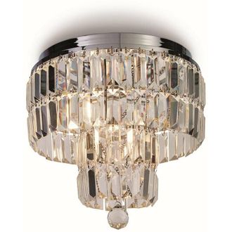Searchlight Searchlight - Empire 4 Light Ceiling Light, Chrome & Clear Glass, IP44