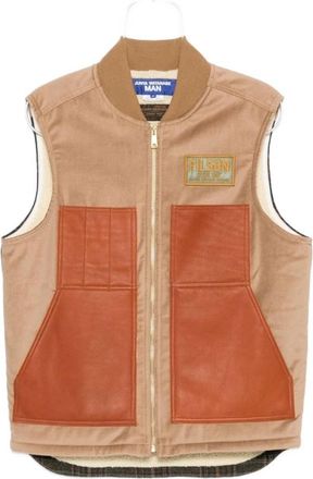 Junya Watanabe Ge&iuml;soleerd Vest - Heren - Bodywarmers - Beige - M - Leer - Jassen