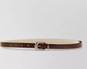 Brunello Cucinelli leather carved belt