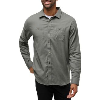 Travis Mathew Cloud Flannel Button-Up Shirt in Dark Olive at Nordstrom Rack, Size Xxx-Large