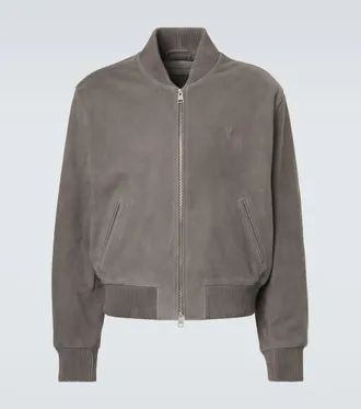 Ami Ami de Coeur suede bomber jacket