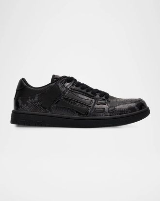 Amiri Printed Python Skel Low-Top Sneakers