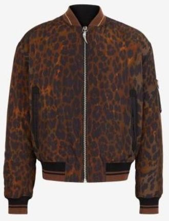 Roberto Cavalli Animalier Jacquard Bomber Jacket, Brand Size 46 ( US Size 36 )