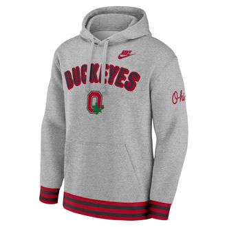 Nike Ohio State Legacy Retro Mens Nike Mens College Pullover Hoodie in Grey | 02K3054MOBV-MPS