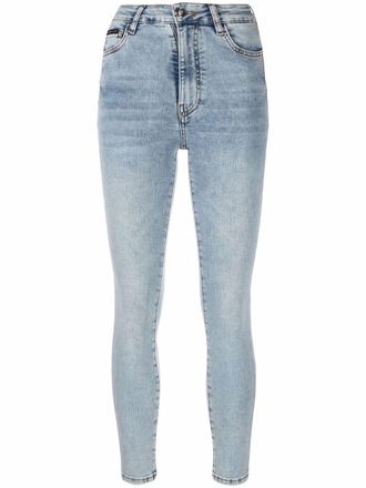 Philipp Plein Hexagon skinny jeans - women - Polyester/Cotton/Polyester/Spandex/Elastane/Cotton - 27 - Blue