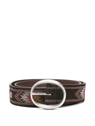 Orciani Mendez patterned belt - women - Calf Leather - 90 - Brown