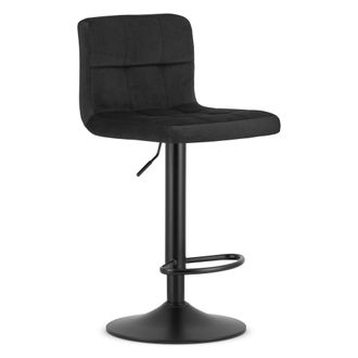 OEM Taburete Prot - Terciopelo Negro / Base Negra