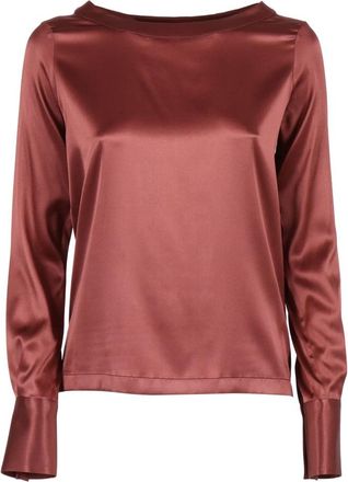 Mazzarelli Camicia in Seta Rame Mod. Angie B - Dames - Blouses - Rood - L - Overhemden