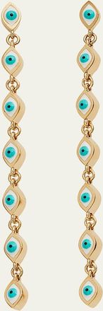 Sydney Evan 14K Linked Enamel Drop Earrings