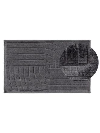 benuta Alfombrilla de ba&ntilde;o antracita 50x80