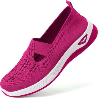 Generic Womens Summer Mesh Slip-On Sneakers, Round Toe Glitter Breathable Casual Shoes, Anti-Slip Comfort Walking Shoes, Lightweight Fashion Easy-On Flats