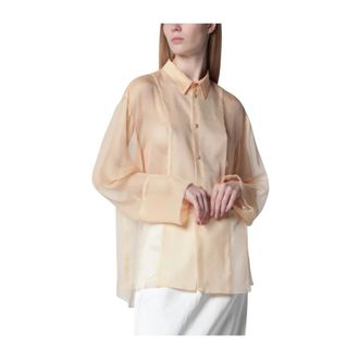 Alberta Ferretti Alberta Ferretti, Shirts, female, Beige, Size: XL Camicia