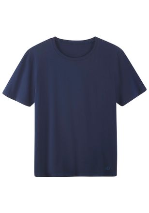 s.Oliver T-Shirt S.OLIVER, Herren, Gr. XXL, navy, Jersey, Obermaterial: 100% Baumwolle, unifarben, normal, Rundhals, abgesteppte Kante, Shirts T-Shirt, unifarb