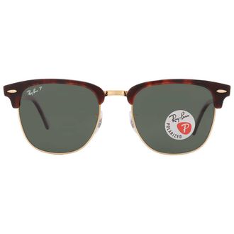 Ray-Ban Ray Ban Clubmaster Classic Polarized Green Classic G-15 Square Unisex Sunglasses RB3016 990/58 55