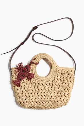 H&M Crossbody-Strohtasche - Beige