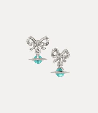 Vivienne Westwood Octavie Earrings Platinum-white-turquoise-cz Platinum-white-turquoise-cz Women