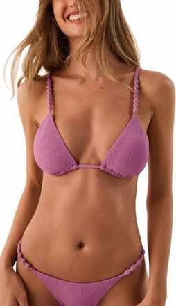 Vix Firenze Beads Parallel Tri Top In Pink