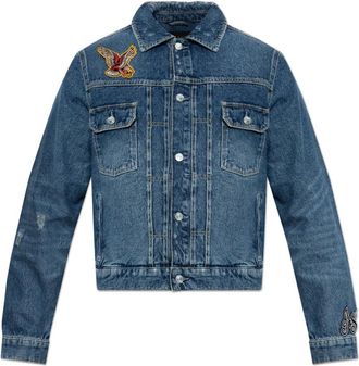 AllSaints Exile Denim Jacket - Heren - Spijkerjassen - Blauw - L - Denim - Jassen