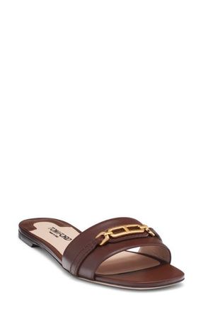 Tom Ford Whitney Slide Sandal in Saddle Brown at Nordstrom, Size 7Us