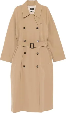 A.P.C. A. p.c. Belted Double-breasted Trench Coat
