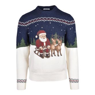 Gran Sasso Ronde hals trui - Heren - Truien - Veelkleurig - Maat: XL Wol