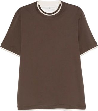 Brunello Cucinelli T-shirt in cotone - Marrone