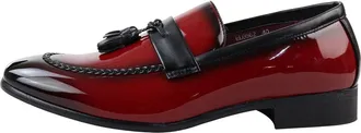 TruClothing Patent Tassel Slip On Loafers