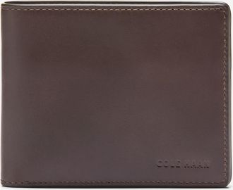Cole Haan Mens Leather Slimfold Wallet - Brown