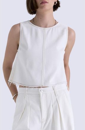 Pistola Denim Rue Sleeveless Denim Top in Off White at Nordstrom, Size X-Small