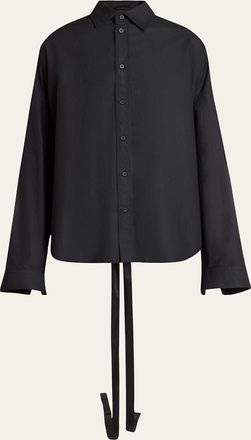 Balenciaga Lace-Up Button-Down Shirt