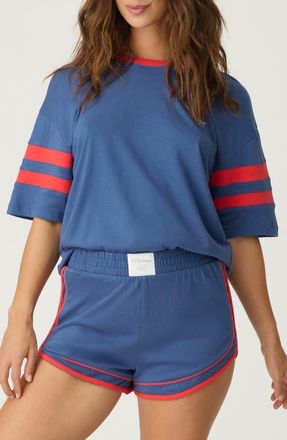 PJ Salvage America Short Pajamas in Dark Denim at Nordstrom, Size X-Large