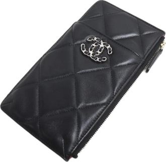 Chanel Pre-owned Wallets, female, Black, Size: ONE SIZE Pre-owned Card Case